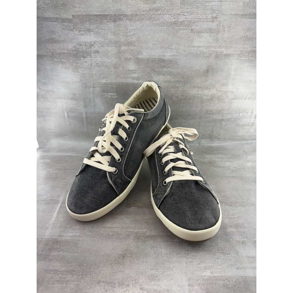 Taos Star Charcoal Gray Canvas Lace Up Sneakers Women Sz 10.5 STA-12844
